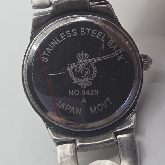 Premier Designs Womens MOP Watch Bold Chunky Chain Curb Link Bracelet RUNS EUC - Picture 6 of 10